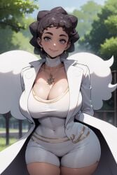 1girls ai_generated alternate_breast_size artcalypse curvy diantha_(pokemon) female female_only human pokemon solo thiccwithaq_(ai_style)