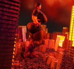 1girls 3d 3d_(artwork) ass big_ass big_breasts big_butt breasts breasts_bigger_than_head city city_destruction colossalwitch destruction female female_focus female_only giant_woman giantess huge_ass huge_breasts huge_butt huge_thighs light-skinned_female light_skin macro reina_mishima short_hair solo solo_female solo_focus tekken tekken_8 thick_thighs thighs walking