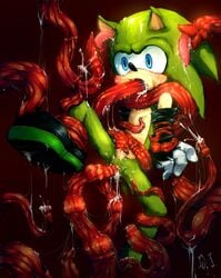 anal anal_sex dragonichigo forced hedgehog male male_only oral penetration rape scourge_the_hedgehog sega sex solo sonic_(series) sweat tentacle tentacle_rape