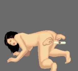 1boy 1girls 2d 2d_animation akiman_(yasuda_akira) animated capcom female game_over game_over_rape mahjong_gakuen male object_insertion rape small_gif small_image