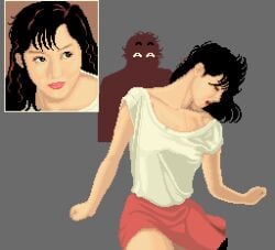 1boy 1girls 2d 2d_animation akiman_(yasuda_akira) animated capcom cg female mahjong_gakuen male rape small_gif small_image