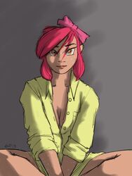 apple_bloom_(mlp) female female_only friendship_is_magic human humanized moronsonofboron my_little_pony solo