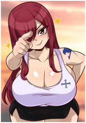 erza scarlet from fairy tail by seireiart