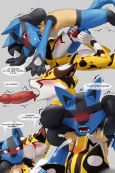 anthro bodily_fluids cum cum_in_mouth cum_inside cum_on_face cuntboy domestic_cat ejaculation felid feline felis generation_4_pokemon genital_fluids hi_res intersex intersex/male lucario male mammal nintendo open_mouth oral oral_penetration penetration pokemon pokemon_(species) steel_cat steel_cat_(character)