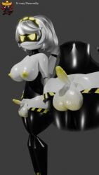 1futa 1girls 3d big_balls big_balls_with_big_penis futanari murder_drones nude nude_female oversized_balls pose robot robot_futa robot_girl small_penis ssnomaly v_(murder_drones)