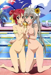 haiyore!_nyaruko-san innie_pussy kuuko_(haiyore_nyaruko-san) nipples nude nyaruko photoshop pussy