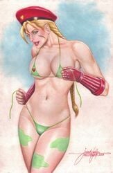 2013 bikini blonde_hair blue_eyes cammy_white female female_only human jun_de_felipe solo street_fighter swimsuit