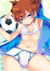 ball color front_view girly human inazuma_eleven inazuma_eleven_go male male_only soccer_ball solo tenma_matsukaze