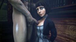 3d andreygovno bioshock bioshock_infinite elizabeth_comstock faceless_male female female_focus male offscreen_male paizuri standing straight tagme