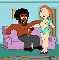 dark-skinned_male dark_skin derixen family_guy female human interracial jerome_washington lois_griffin male straight tagme