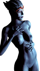 1girls 3d asari breasts female female_only mass_effect samara solo tagme vaurra