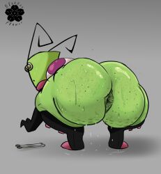 1girls anal_juice anus anus_peek ass ass_focus big_ass big_butt blossonflower bubble_butt butt_crack female female_only invader_zim nanodude78 solo spread_legs spreading squatting sweat sweatdrop sweaty_ass tak tak_(invader_zim) tak_(irken)_(invader_zim) thick_ass thick_thighs