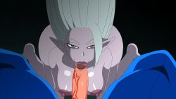 all_fours areolae big_areola big_ass big_breasts clothed_male clothed_male_nude_female completely_nude completely_nude_female dabura demon dr._arinsu dragon_ball dragon_ball_daima erection faceless_male fellatio fellatio_gesture lipstick looking_at_camera looking_up makaioshin penis purple_lipstick purple_nipples purple_skin tomiaf veiny_penis