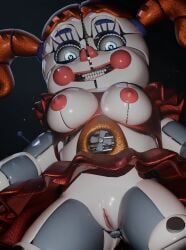 1girls 3d animatronic anus baby_(fnafsl) big_breasts blender blue_eyes breasts circus_baby circus_baby_(fnaf) circus_baby_(original) clitoris female female_only five_nights_at_freddy's five_nights_at_freddy's:_sister_location full_color heart-shaped_pupils nipples pigtails pink_nipples pink_pussy puffy_anus pussy robot robot_girl robot_humanoid solo solo_female thighs vagina x3milky