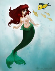 ariel disney female flounder mermaid nipples signature stringmouse tagme the_little_mermaid