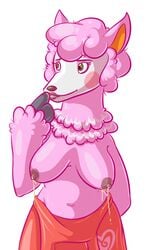 animal_crossing lactation nintendo pink_fur reese_(animal_crossing) sheep tagme