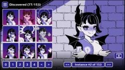 ahe_gao anomalous_coffee_machine black_eyes black_hair black_wings blush breasts demon_girl gameplay horn horu_(anomalous_coffee_machine) horubrain moaning pussy riding riding_penis short_hair skirt sound sweat tagme video wings