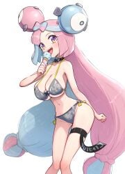 1girls alternate_breast_size bikini blue_hair breasts female game_freak gonzarez gym_leader iono_(pokemon) is large_breasts light-skinned_female long_hair nintendo pink_hair pokemon pokemon_sv two_tone_hair