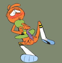 alien_penis blush erect_penis fur male nervous penis precum shy tagme tentacle_penis toony wander_(wander_over_yonder) wander_over_yonder