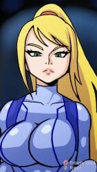 1girls animated big_breasts bodysuit hourglass_figure human impossible_clothes large_breasts light-skinned_female metroid mossyfroot no_sound samus_aran shorter_than_10_seconds shorter_than_30_seconds slim_waist solo tagme thick_thighs vertical_video video wide_hips zero_suit_samus