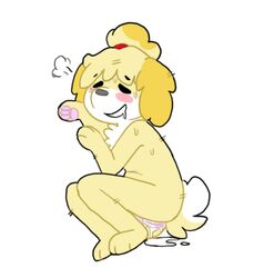 animal_crossing anthro arrogantboy ass canine dog female female_only fur isabelle_(animal_crossing) mammal nintendo pussy solo source_request tagme year_request