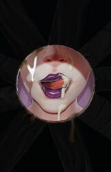 cum cum_covered cumshot excessive_cum facial glory_hole league_of_legends league_of_legends:_wild_rift lipstick mage purple_lipstick syndra zinker