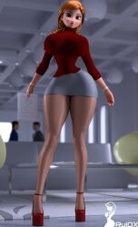 1girls 3d 3d_(artwork) anna_(frozen) bimbo document documents female female_focus frozen_(film) frozen_2 ginger ginger_hair green_eyes high_heels huge_ass huge_breasts imminent_anal imminent_oral imminent_penetration imminent_sex large_ass large_breasts long_hair miniskirt nipple_bulge office office_lady platform_heels public red_lipstick ruidx secretary skirt sweater