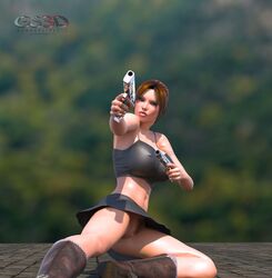 3d female female_only gunnersteve3d human lara_croft lara_croft_(classic) solo tagme tomb_raider