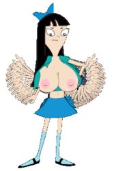 animated breast_expansion darkthink disney lowres nipples phineas_and_ferb stacy_hirano tagme