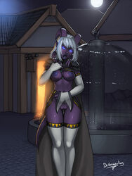 1girls blue_eyes blue_lipstick breasts cape chataya dark_nipples detached_sleeves dr_graevling draenei female fountain full_moon glowing_eyes horns lipstick long_hair navel night nipples open_mouth outdoors pointy_ears presenting public purple_skin pussy pussy_juice shoulder_pads silver_hair solo thighhighs uncensored warcraft white_legwear world_of_warcraft