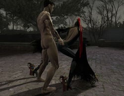 1boy 1girls 3d anal ass bad_end bayonetta bayonetta_(character) crossover dante_(dmc:_devil_may_cry) devil_may_cry_(series) dmc:_devil_may_cry female from_behind garry's_mod human male muscles muscular penis sex straight ugly_man