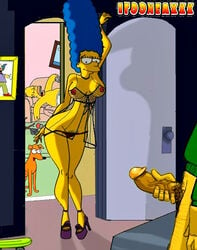 color female homer_simpson human itooneaxx male marge_simpson ned_flanders santa's_little_helper straight the_simpsons