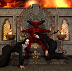 2girls christianity demon devil female nun penis precum religion satan straight