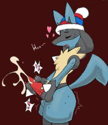 anthro ass black_fur blue_fur canine cum cum_on_penis cumshot erection fur heart jackal johnithanial lucario male male_only mammal masturbation nintendo open_mouth orgasm penis pokemon pokemon_(species) shaking shivering solo spikes standing yellow_fur