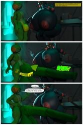 3d anthro comic comic_page femboy hyper_breasts litten male mudkip pokemon pokemon_(species) rgtdwtbr source_filmmaker speedo thick_thighs