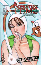 1girls adventure_time backpack bag brown_eyes brown_hair cake_the_cat cosplay female fionna_the_human_girl human porn_star sasha_grey