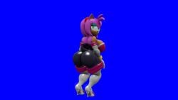 3d amy_rose amy_the_bat animated mp4 no_sound rouge_the_bat_(cosplay) solo sonic_(series) sonic_the_hedgehog_(series) tagme twerking video