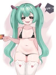 1girls black_eyes blue_hair chiwei1102 female female_focus female_only hatsune_miku light_skin mesugaki_miku mimukauwa_nice_try_(vocaloid) vocaloid