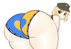 azov_chan big_ass ukrainian ukrainian_flag ukrainian_flag_bikini ukrainian_girl