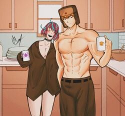 1boy 1girls 2d black_nails chile colombia couple emikukis female husband_and_wife indie_virtual_youtuber just_nova latam_virtual_youtuber looking_at_viewer male markitosart20 muscular muscular_male nail_polish red_eyes ushanka virtual_youtuber vtuber wholesome yellow_hair youtube youtube_hispanic youtuber youtuber_boy