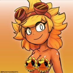 bruhmynameisdy1 bruhmynameisdylan censored censored_breasts censored_nipples humanized plants_vs_zombies plants_vs_zombies:_heroes pvz solar_flare_(peargor) solar_flare_(pvz) sunflower sunflower_(pvz) tagme tomboy