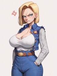 1girls ai_generated alternate_version_available android_18 blonde blonde_female blonde_hair blonde_hair_female blue_eyes blue_eyes_female bustywaifus cameltoe cleavage curvy dragon_ball erect_nipples female huge_areolae huge_ass huge_breasts nai_diffusion puffy_nipples short_hair short_hair_female stable_diffusion thick_lips voluptuous wide_hips yellow_hair