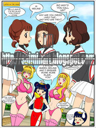 6+girls alternate_hair_color big_breasts bimbo blonde_hair boob_window brainwashing breasts brown_eyes brown_hair cardcaptor_sakura chiharu_mihara cleavage clothing comic dress empty_eyes english_text female female_only glasses gloves happy_trance human hypnosis jimryu large_breasts light-skinned_female light_skin long_hair meiling_li mind_control multiple_girls naoko_yanagisawa navel panties pink_eyes rika_sasaki sakura_kinomoto school_uniform short_hair skirt text thick_thighs tomoyo_daidouji twintails watermark yuri