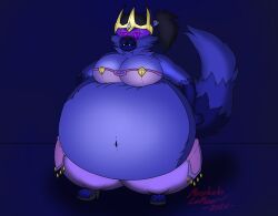 big_breasts blueberry_inflation breasts cleavage female furry huge_breasts inflation macchiatolemeow thick_thighs wide_hips