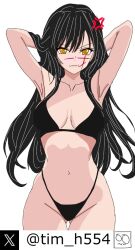 1girls bikini black_bikini black_hair chainsaw_man digital_drawing_(artwork) digital_media_(artwork) mitaka_asa tagme tim_heyderich yoru_(chainsaw_man)