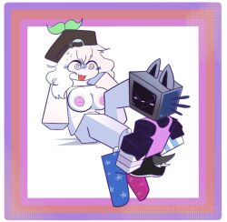 1boy 1girls artist_request blocky_body feet female foot_fetish foot_worship footjob male roblox roblox_avatar robloxian source_request tagme