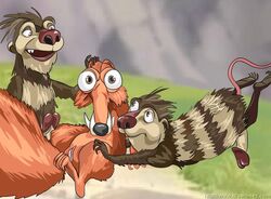 20th_century_fox anthro blue_sky_studios crash_(ice_age) cuntboy drawn-sex.com eddie_(ice_age) furry ice_age_(series) ice_age_the_meltdown intersex male_only scrat_(ice_age)