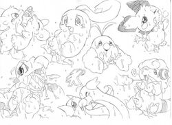 anthro chikorita cum doneru dratini erection flaaffy fur furry furry_ears furry_tail interspecies lying male male_only monochrome multiple_males nintendo on_back open_mouth penis pichu pointy_ears pokémon_(species) pokemon pokemon_gsc pokemon_rgby rattata round_ears sitting standing swablu tail yaoi