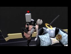 2futas 3d animated balls crossover dickgirl futa_on_futa futa_only futanari intersex long_video longer_than_2_minutes music nier nier:_automata second_life sex sound testicles video yorha_2b