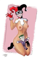 2005 batman_(series) breasts dc_comics female female_only harley_quinn harley_quinn_(classic) human joe_pekar nipples nude solo tagme